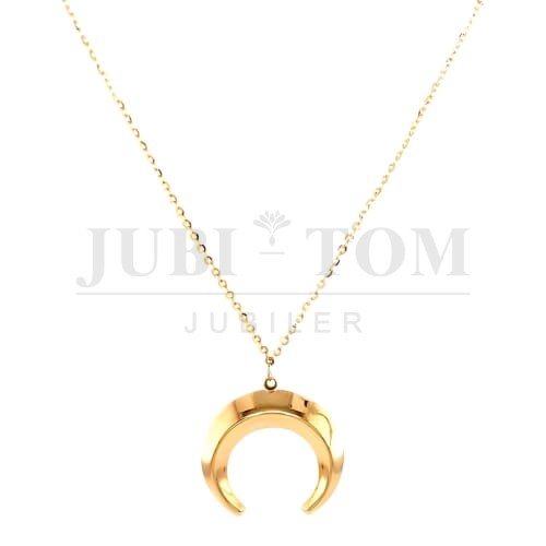 Złoty łańcuszek typu celebrytka z księżycem