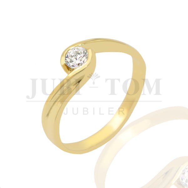 Pierścionek z brylantem -0,18 ct VS1/H
