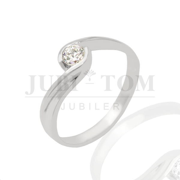 Pierścionek z brylantem -0,19 ct SI1/H