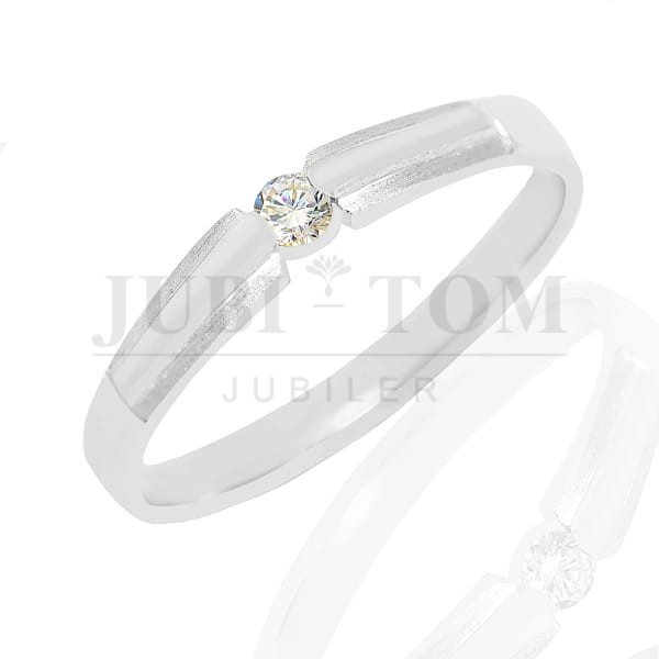 Pierścionek z brylantem 0,075 ct