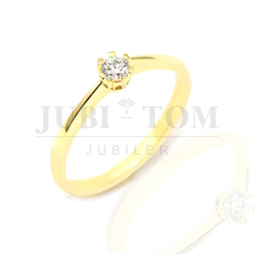 Pierścionek z brylantem 0,15ct