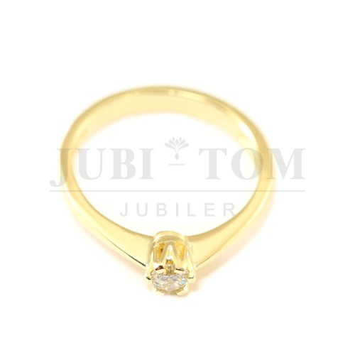 Pierścionek z brylantem 0,15ct