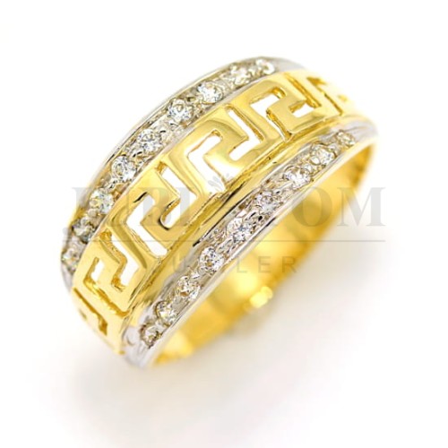 Pierścionek z wzorem drogi greckiej