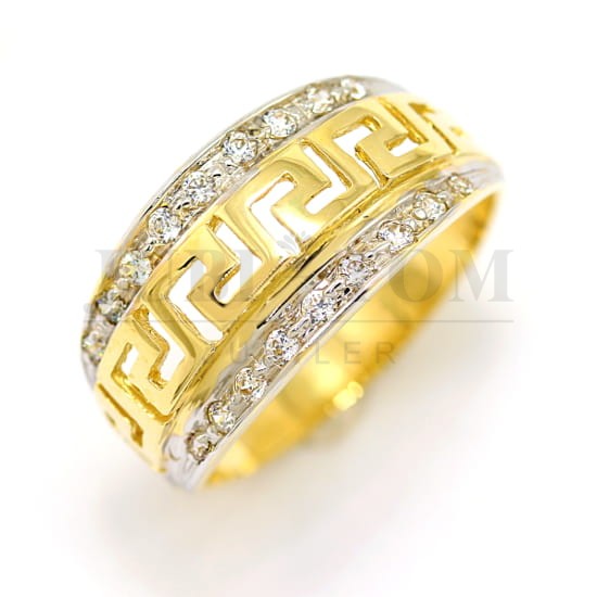 Pierścionek z wzorem drogi greckiej