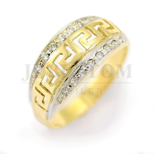 Pierścionek z wzorem drogi greckiej