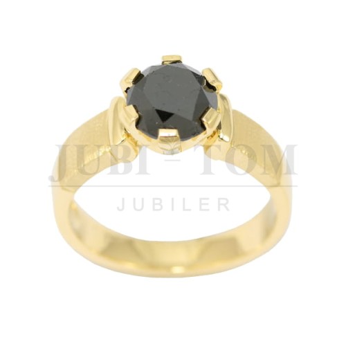 Pierścionek z czarną cyrkonią