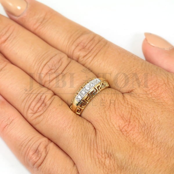 Pierścionek z wzorem drogi greckiej