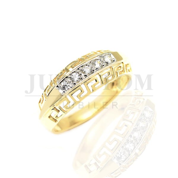 Pierścionek z wzorem drogi greckiej