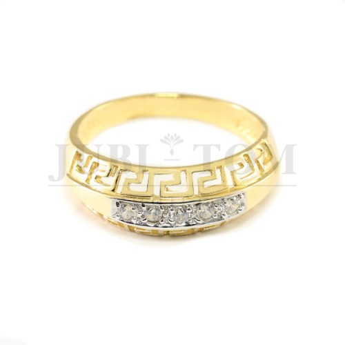 Pierścionek z wzorem drogi greckiej