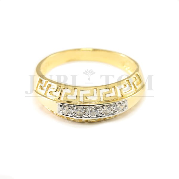 Pierścionek z wzorem drogi greckiej