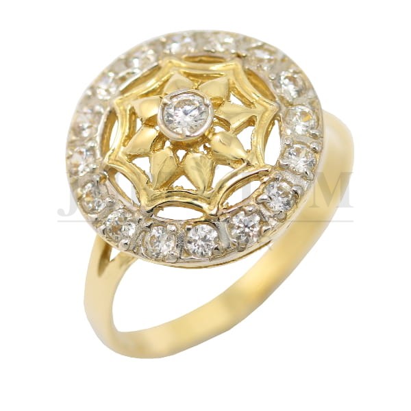 Pierscionek z cyrkoniami Svarowski - okrągły