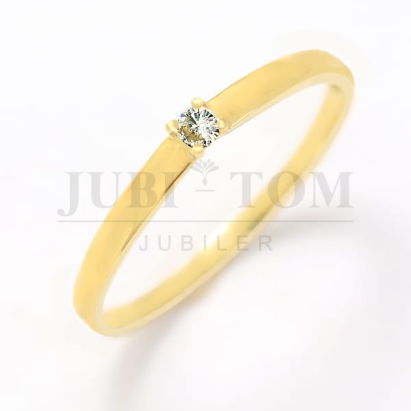 Pierścionek z brylantem - 0,06 ct VS1/H