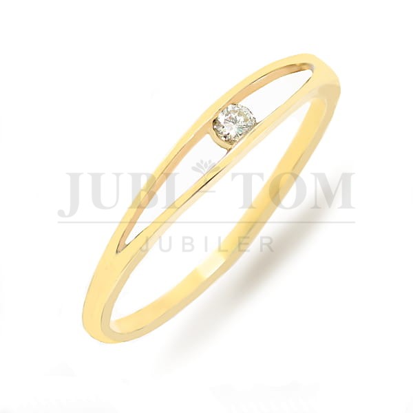 Pierścionek z brylantem 0,05 ct