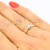 Pierścionek z brylantem 0,12 ct żółte złoto