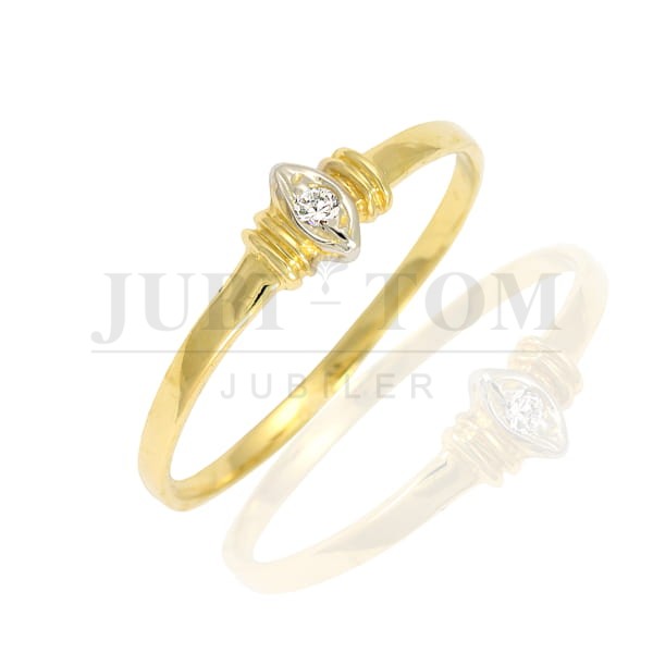 Pierścionek z brylantem 0,015 ct