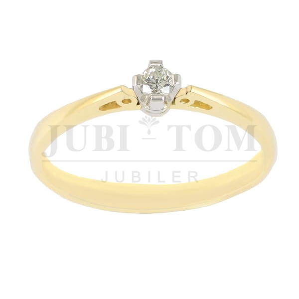 Pierścionek z brylantem -0,12 ct VVS/G