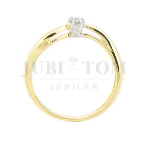 Pierscionek z brylantem 0,05 ct