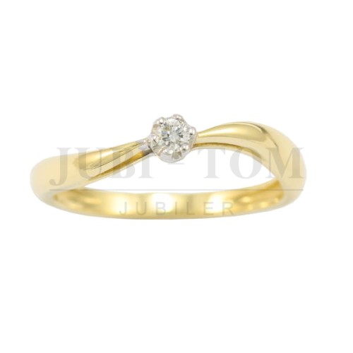 Pierscionek z brylantem 0,05 ct