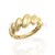 Modowy złoty  pierścionek