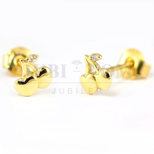 Wisienki - kolczyki na sztyft pr 585