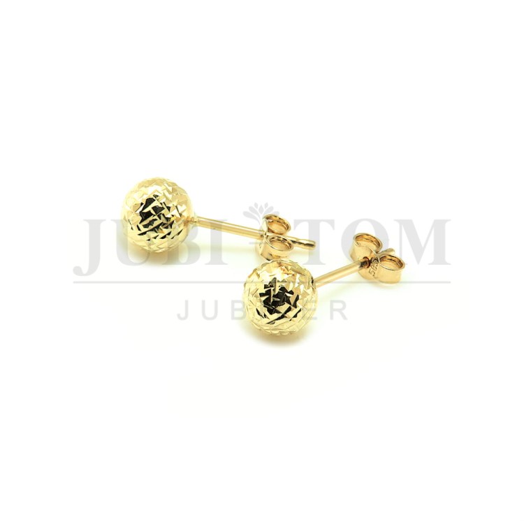 Kolczyki średnie kule diamentowane