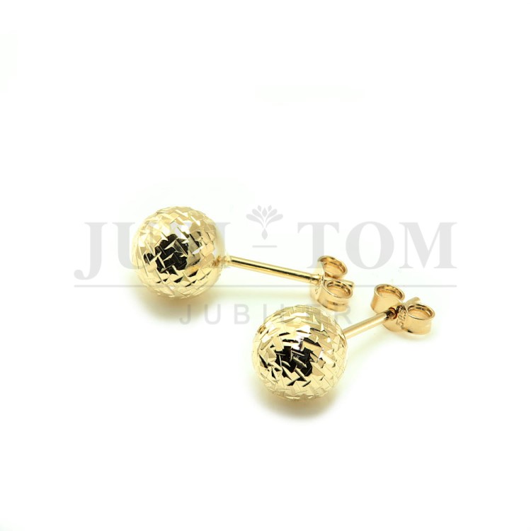 Kolczyki duże kule diamentowane