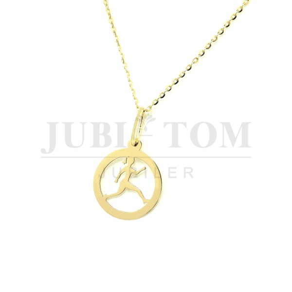 Zawieszka, wisiorek dla biegaczki, złoto próby 585