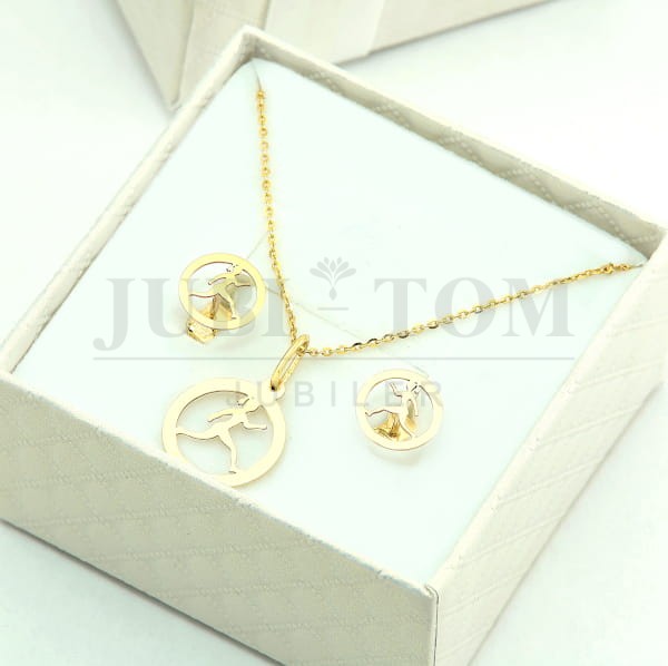 Zawieszka, wisiorek dla biegaczki, złoto próby 585