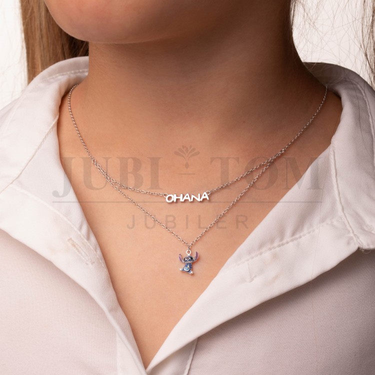 Naszyjnik Stitch, srebro proby 925