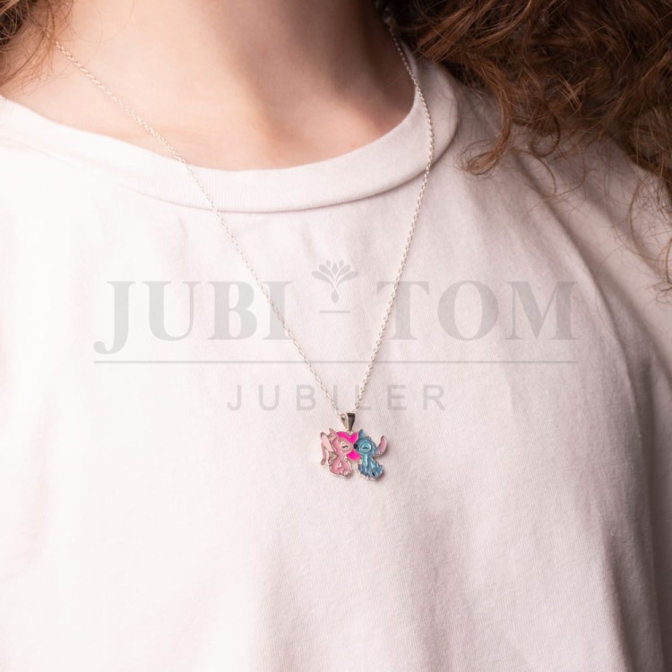 Naszyjnik Angel &amp; Stitch , srebro próby 925