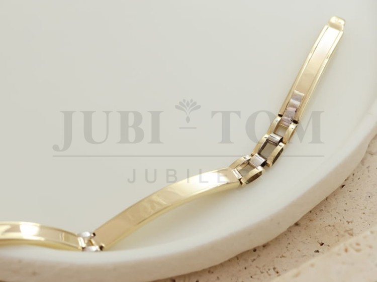 Złota bransoletka z elementowa dla mężczyzn złoto próby 585