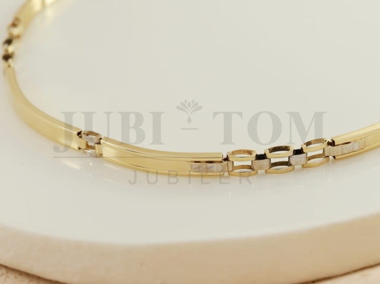 Złota bransoletka z elementowa dla mężczyzn złoto próby 585