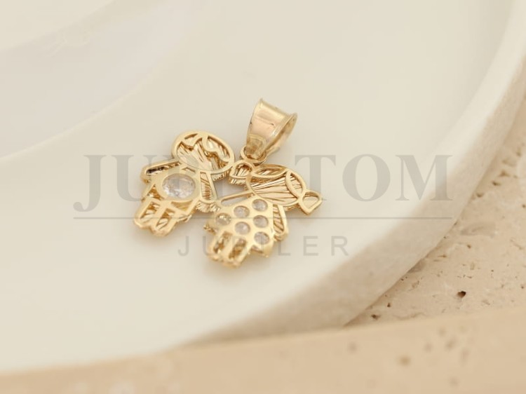 Wisiorek, zawieszka złota chłopiec i dziewczynka próba 585