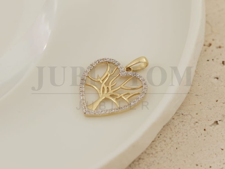 Zawieszka serce z drzewem życia próba 585