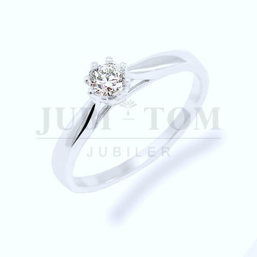 Pierścionek z diamentem laboratoryjnym VVS/E 0,25 ct