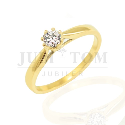 Pierścionek z diamentem  0,24 ct VS/E złoto próba 585