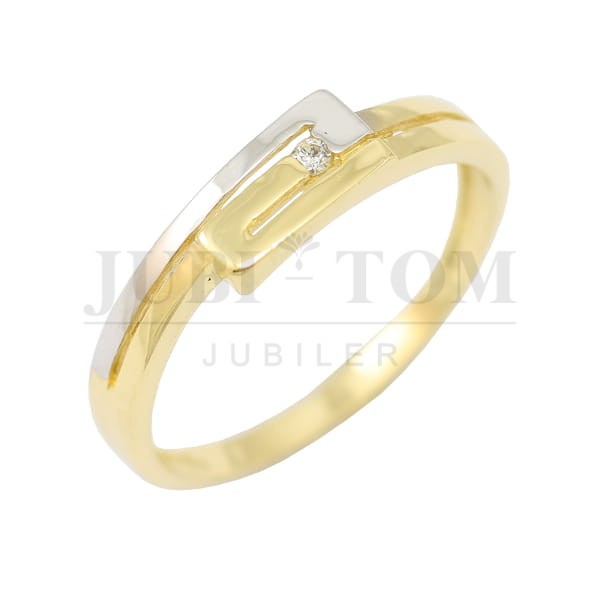 Pierścionek z cyrkonią Swarovski a'la sygnet p.585