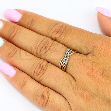 Pierścionek z cyrkoniami Swarovski p.585