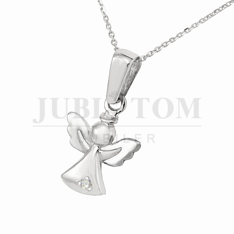 Medalik złoty Anioł Stróż z brylantem p.585