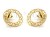 Kolczyki złote okrągłe, płaskie,  sztyft złoto p.585