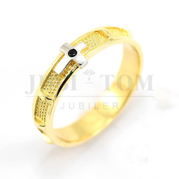 Różaniec- złoty pierścionek próba 585