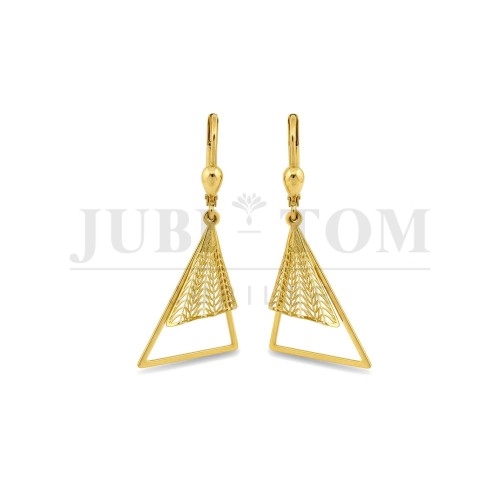 Geometryczne, eleganckie wiszące kolczyki