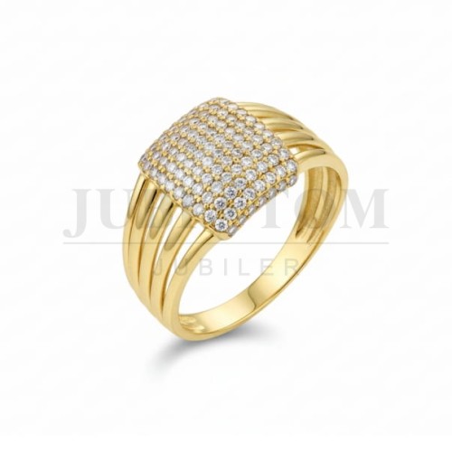 Efektowny  pierścionek z cyrkoniami Swarovski p.585