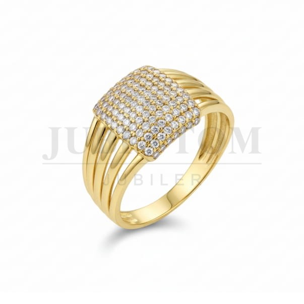 Efektowny  pierścionek z cyrkoniami Swarovski p.585