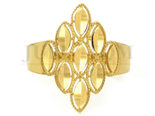 Diamentowany złoty pierścionek próby 585