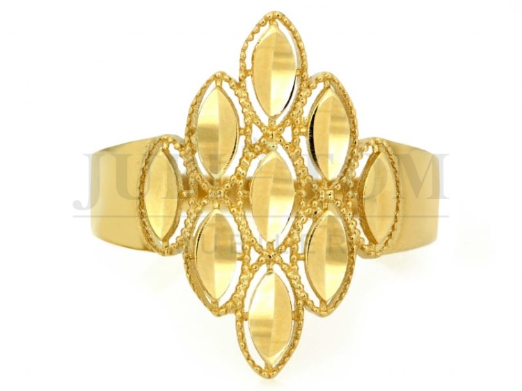 Diamentowany złoty pierścionek próby 585