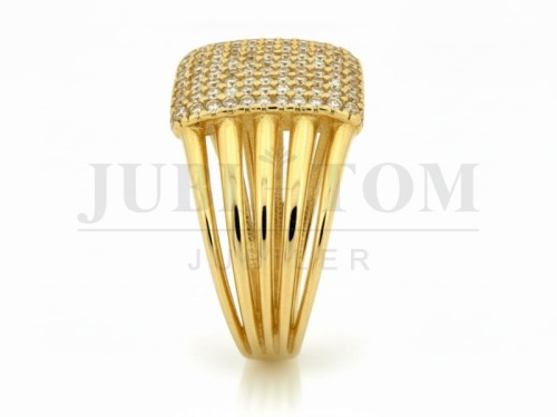 Efektowny  pierścionek z cyrkoniami Swarovski p.585