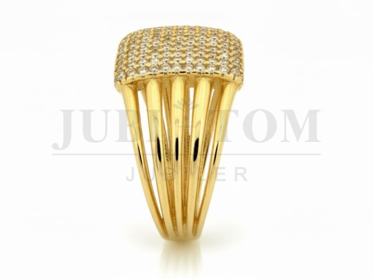 Efektowny  pierścionek z cyrkoniami Swarovski p.585