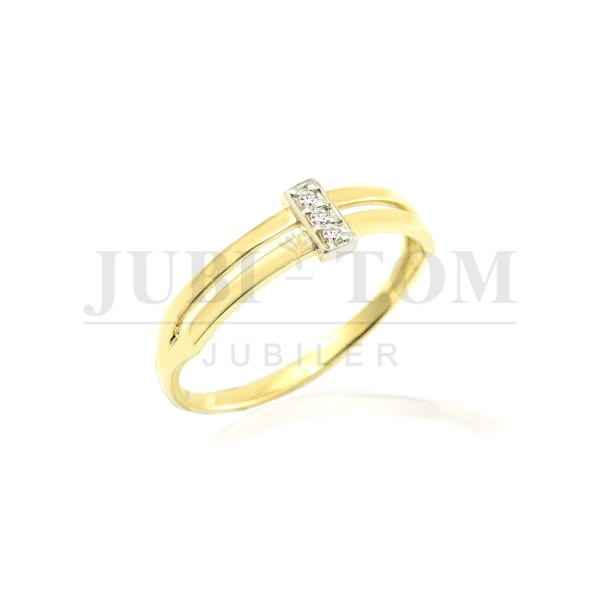 Delikatny pierścionek z cyrkoniami Swarovski p.585