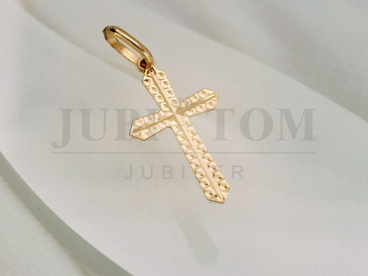 Diamentowany krzyżyk złoty p.585